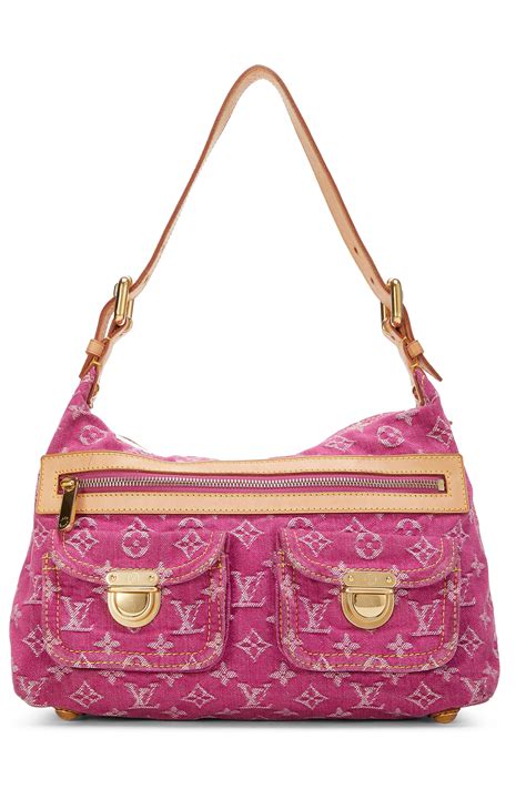 pink and brown lv bag|louis vuitton pink denim bag.